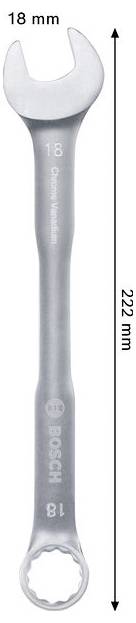 Bosch Professional 1600A03AJ8 1600A03AJ8 Ring-Maulschlüssel Schlüsselweite (Metrisch) 18mm