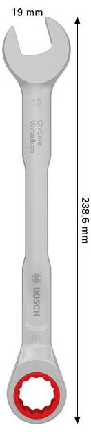 Bosch Professional 1600A03AH3 1600A03AH3 Ratschen-Ring-Maulschlüssel Schlüsselweite (Metrisch) 19mm