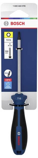 Bosch Professional Schraubendreher TX15 x 100mm TX-Schraubendreher Größe (Schraubendreher) TX 15 Klingenlänge: 100mm