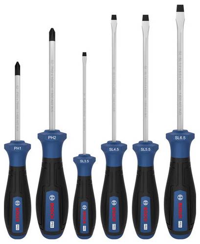 Bosch Professional 1600A039PE Schraubendreher-Set 6teilig PH, Schlitz