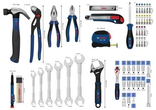 Bosch Professional 1600A03AL2 1600A03AL2 Werkzeugset 89teilig