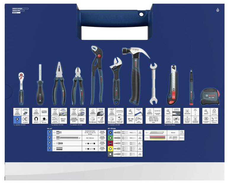 Bosch Professional 1600A03AL2 1600A03AL2 Werkzeugset 89teilig
