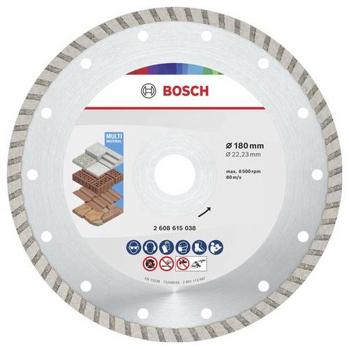 Bosch Accessories 2608615038 2608615038 Diamanttrennscheibe Durchmesser 180 mm Bohrungs-Ø 22.23 mm