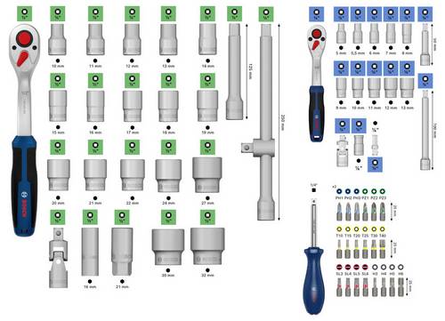 Bosch Professional 1600A03AD0 1600A03AD0 Werkzeugset