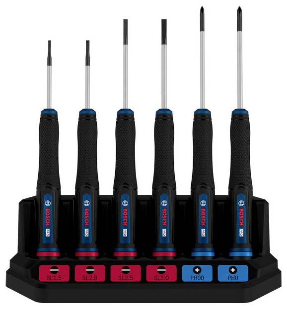 Bosch Professional 1600A039PL Schraubendreher-Set 6teilig PH, Schlitz