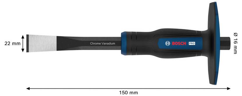 Bosch Professional PRO Mauerwerk Flachmeißel, 250 x 22 x 16mm 1600A03A9W