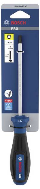 Bosch Professional PRO Schraubendreher TX30 x 125mm TX-Schraubendreher Größe (Schraubendreher) TX 30 Klingenlänge: 125mm 1St.
