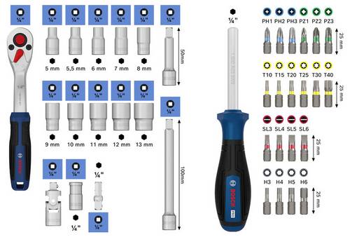 Bosch Professional 1600A03AC7 1600A03AC7 Werkzeugset