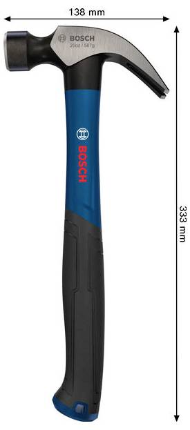 Bosch Professional 1600A03AK6 1600A03AK6 Zimmermannshammer 333mm 1St.