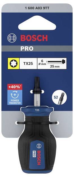 Bosch Professional PRO Stubby-Schraubendreher TX25 x 25mm TX-Schraubendreher Größe (Schraubendreher) TX 25 Klingenlänge: 25mm