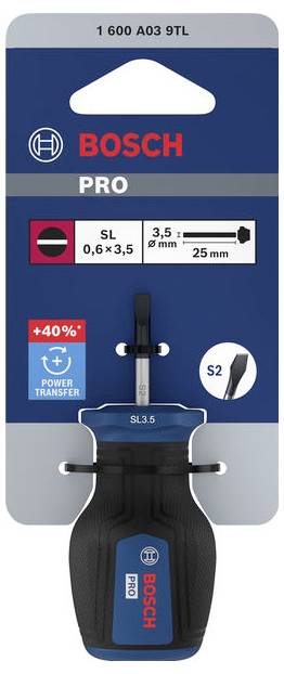 Bosch Professional 1600A039TL Schlitz-Schraubendreher Klingenbreite: 3.5mm Klingenlänge: 25mm