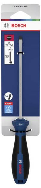 Bosch Professional 1600A039T7 Schlitz-Schraubendreher Klingenbreite: 4mm Klingenlänge: 125mm