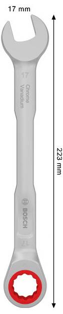 Bosch Professional 1600A03AH2 1600A03AH2 Ratschen-Ring-Maulschlüssel Schlüsselweite (Metrisch) 17mm
