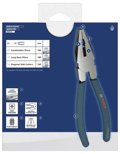 Bosch Professional 1600A03DN3 Zangen-Set