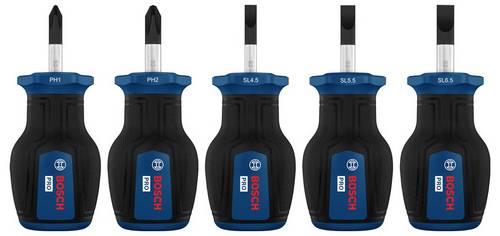 Bosch Professional 1600A03HU6 Schraubendreher-Set 5teilig PH, Schlitz