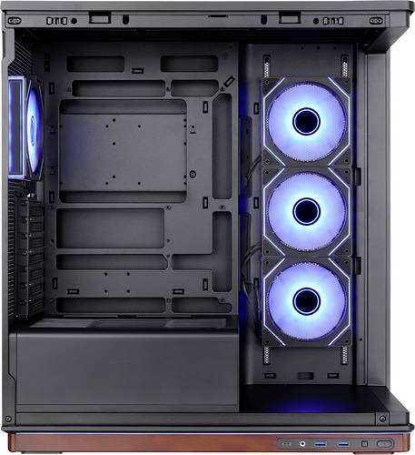 Thermaltake Stage 500 TG ARGB Midi-Tower PC-Gehäuse Schwarz Seitenfenster, Integrierte Beleuchtung