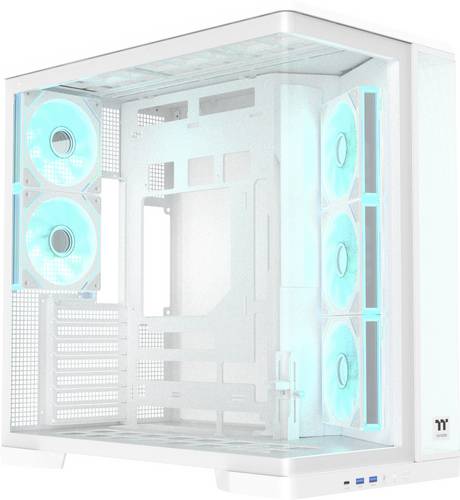 Thermaltake Arcus 380 TG Curved White Midi-Tower PC-Gehäuse Weiß Seitenfenster