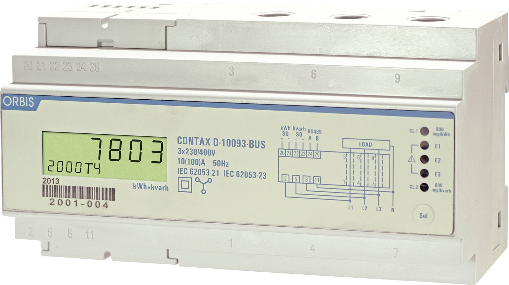 ORBIS Zeitschalttechnik kW-Zähler OB709200 Wechselstromzähler digital 100A MID-konform: Nein 1St.