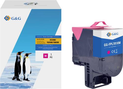 G&G Toner ersetzt Lexmark 702HM/ 70C2HM0 Kompatibel Magenta NT-FPL701XM
