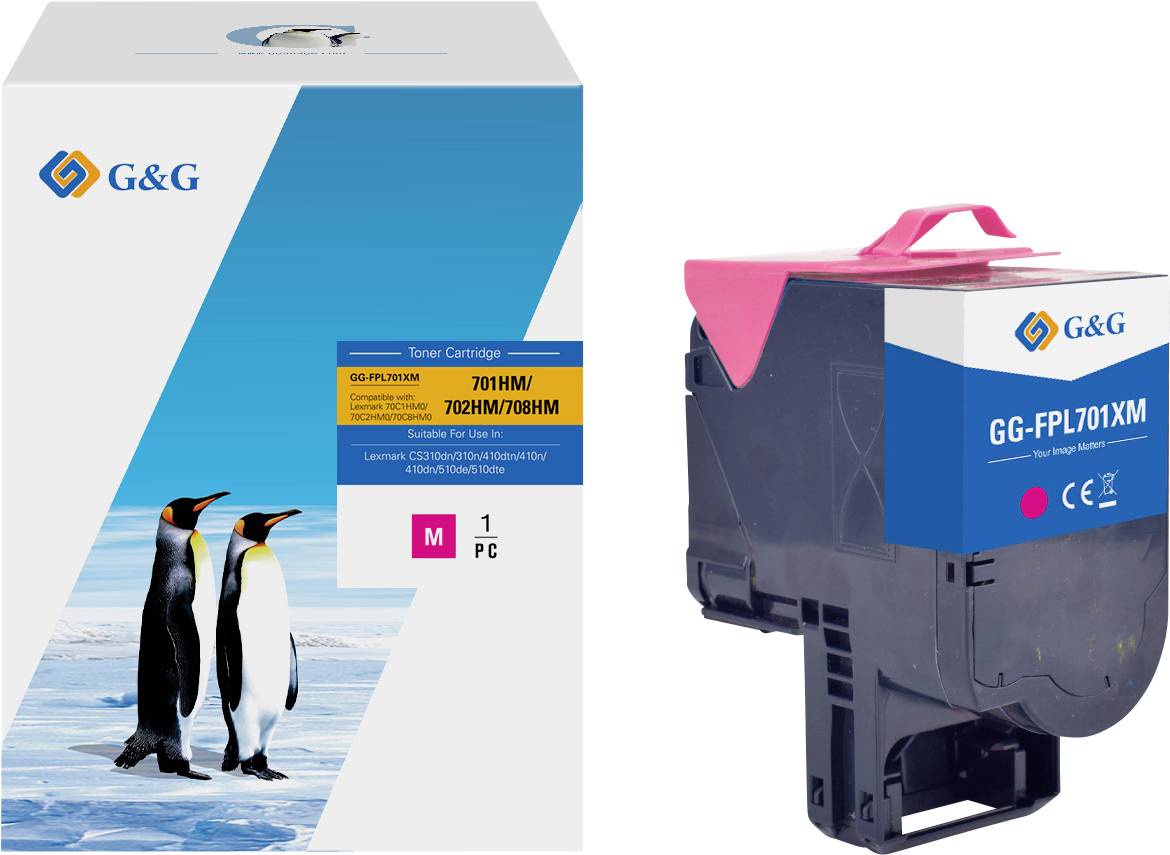 G&G Toner ersetzt Lexmark 702HM/ 70C2HM0 Kompatibel Magenta NT-FPL701XM