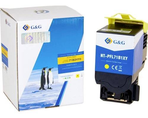 G&G Tonerpatrone neben ihrer Produktverpackung, beschriftet mit „NT-PFL71B1XY