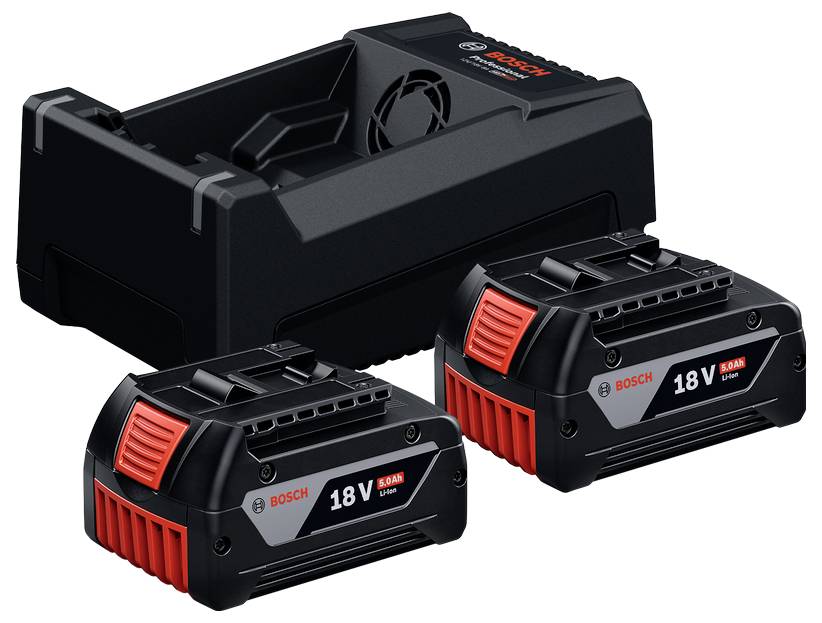 Bosch Professional 1.600.A03.CH1 2xGBA18V 5.0Ah; GAL12V/18 Werkzeug-Akku 18V