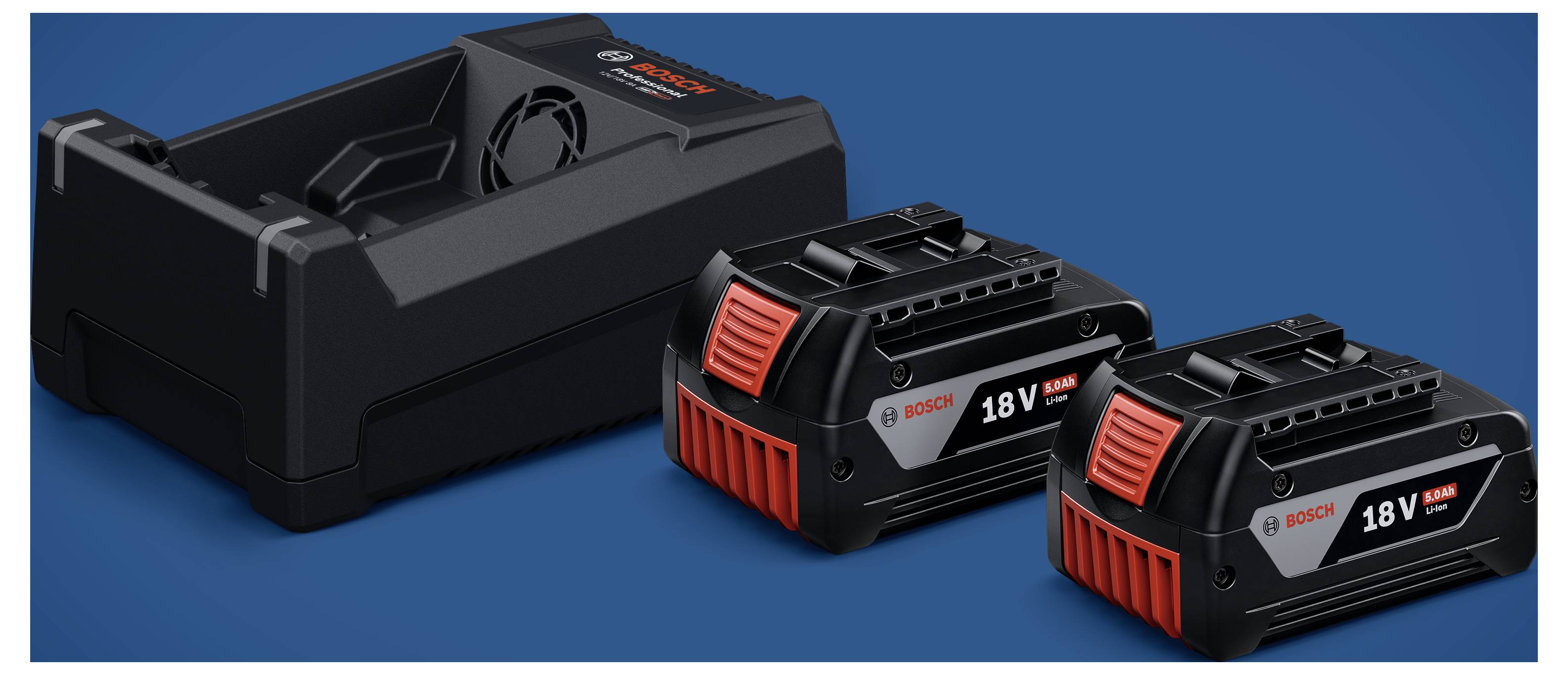 Bosch Professional 1.600.A03.CH1 2xGBA18V 5.0Ah; GAL12V/18 Werkzeug-Akku 18V
