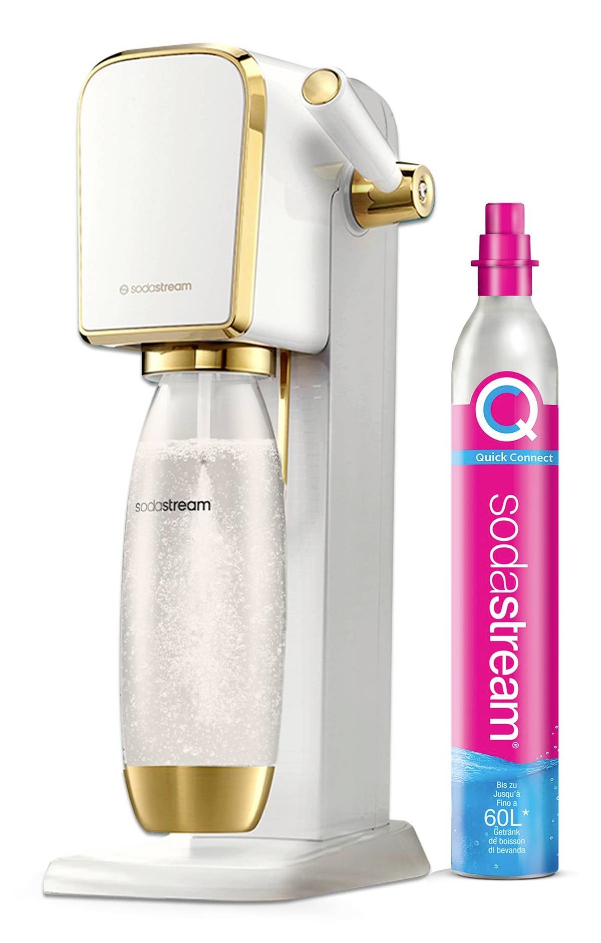 Sodastream Wassersprudler Gold, Weiß