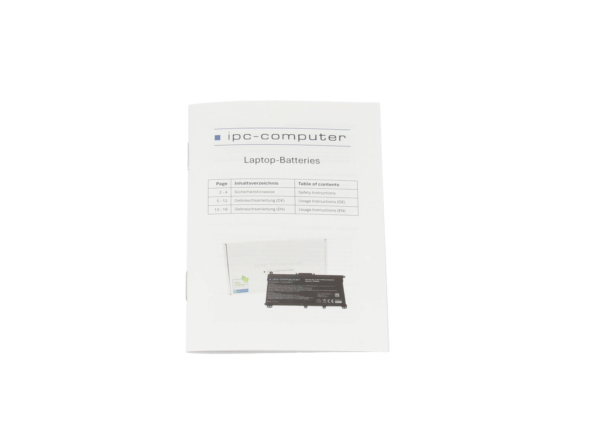 Ein Produktpaket mit der Bezeichnung „ipc-computer Laptop-Batterien
