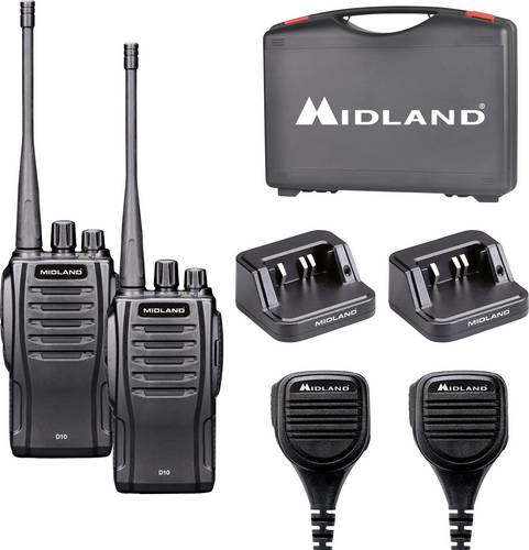 Midland D10 DMR 2er C1600.S2 PMR-Handfunkgerät 2er Set