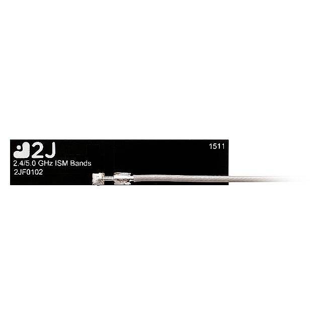 Schwarze kabellose Antenne mit der Bezeichnung „2J 2.4/5.0 GHz ISM Bands