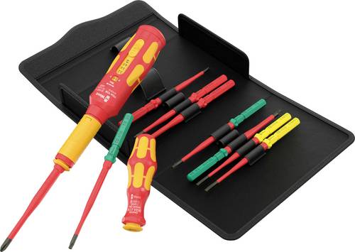 Wera VDE Safe-Torque Speed Basic 2 Elektriker Drehmoment-Schraubendreher-Set Schlitz, Plus/Minus, T