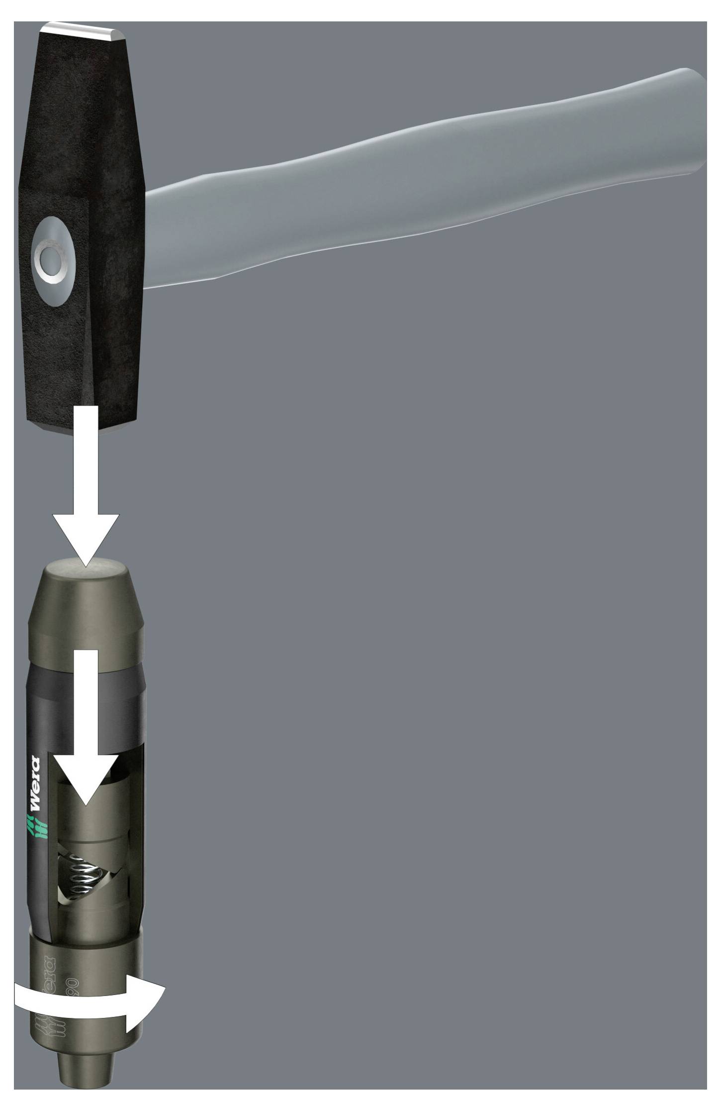 Wera 2090/16 Impaktor Universal, Werkstatt Schlagschraubendreher Set 3/8" (10 mm), Außen-Vierkant