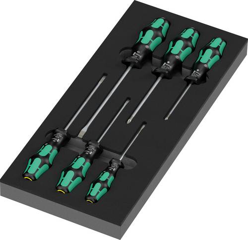 Wera 9718 Serie 300 Elektriker, Werkstatt Schraubendreher-Set Pozidriv, Schlitz