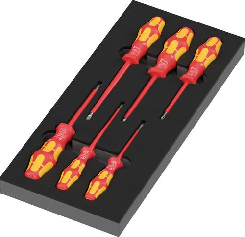 Wera 97111 Serie 100 VDE Set 2 Werkstatt Schraubendreher-Set Schlitz,