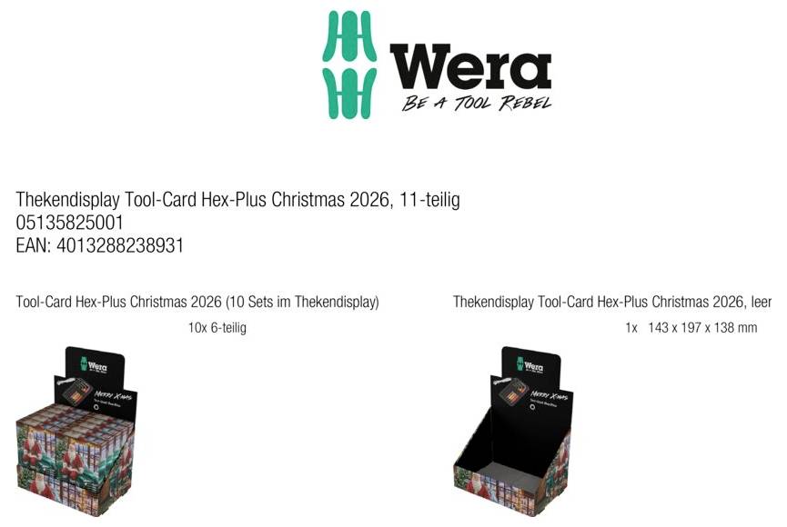 Wera Produktblatt für 