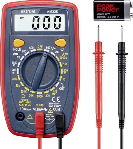 Astro AI Hand-Multimeter digital Anzeige (Counts): 2000