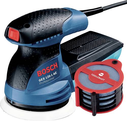 Bosch Professional Schleifset GEX 125-1 AE 601387500+TO-10674222 Exzenterschleifer 250 W Ø 125 mm