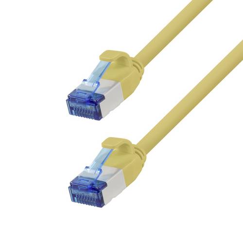LogiLink CP5077S RJ45 Patchkabel CAT 6a S/FTP 5.00 m Gelb Flammwidrig, Halogenfrei