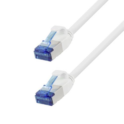 LogiLink CP5091S RJ45 Patchkabel CAT 6a S/FTP 10.00 m Weiß Flammwidrig, Halogenfrei 1 St.