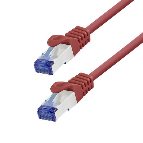 LogiLink CP4024S RJ45 Patchkabel CAT 6a S/FTP 0.50 m Rot CCA-Leiter, Flammwidrig, Halogenfrei