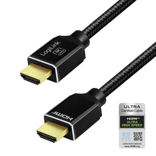 LogiLink HDMI AV Anschlusskabel [1x HDMI-Stecker - 1x HDMI-Stecker] 5 m Schwarz