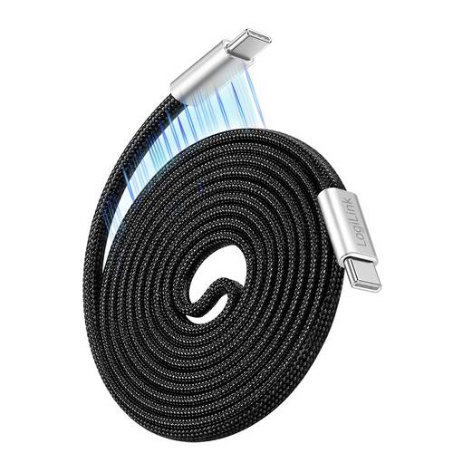 LogiLink USB-C® Kabel USB 2.0 USB-C® Stecker 2.00 m Schwarz CU0511