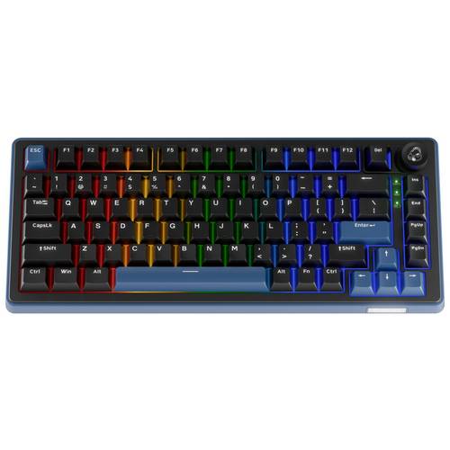 Ducky OK-M 75 - KTT Wine Red Bluetooth®, Funk, USB Gaming-Tastatur Englisch, QWERTY Schwarz Abnehmb
