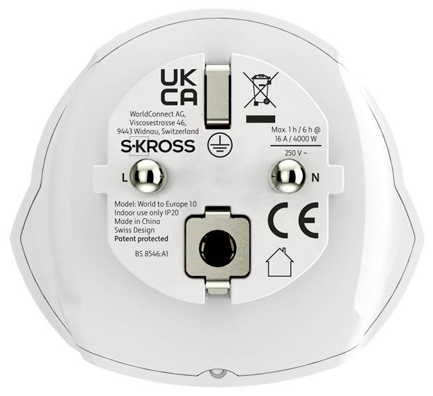 Skross 1.500211C-X2 Reiseadapter Schuko-Standard