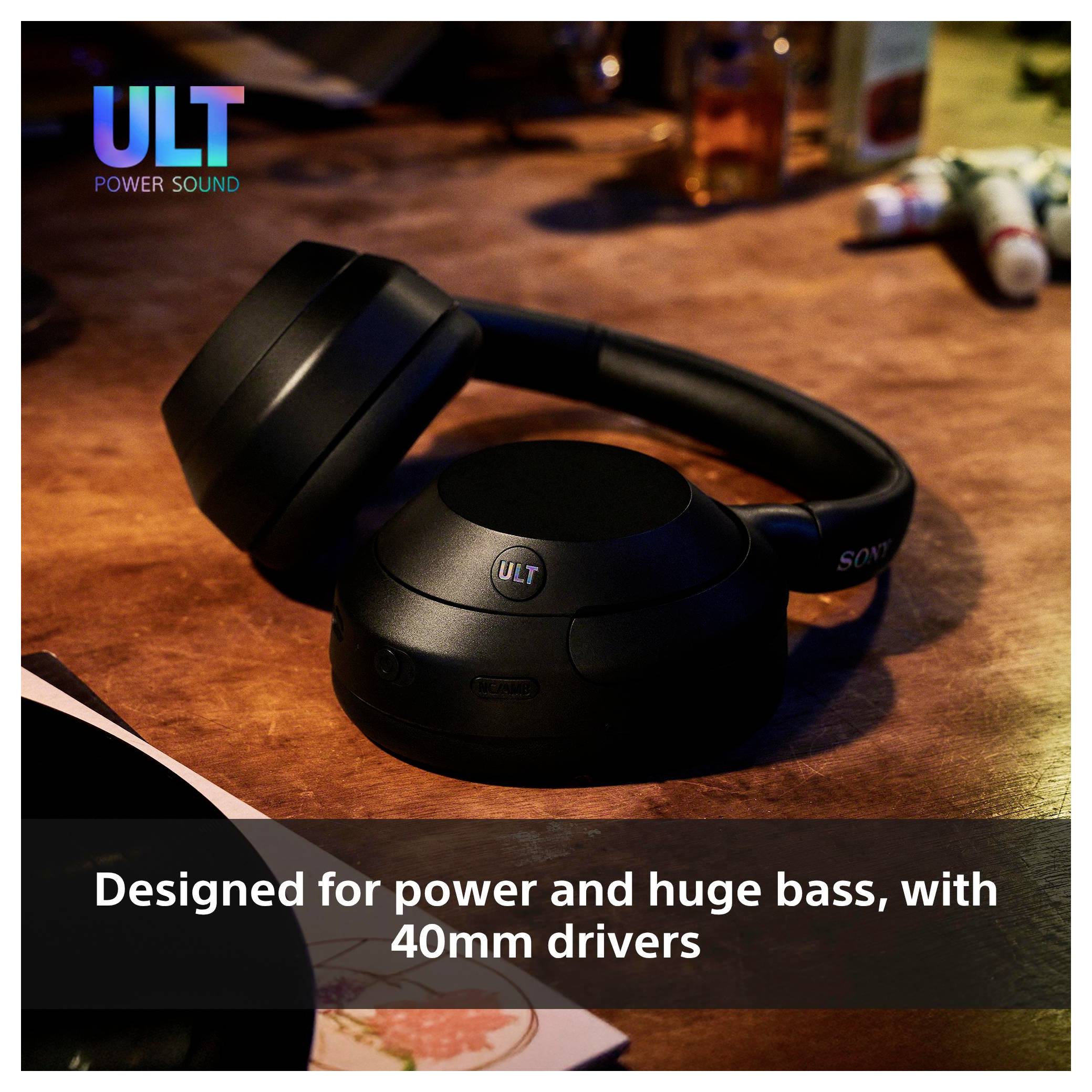 Sony WH-ULT900N Over Ear Headset Kabellos Stereo Schwarz Noise Cancelling Headset, Klang-Personalisierung, Surround-Sound