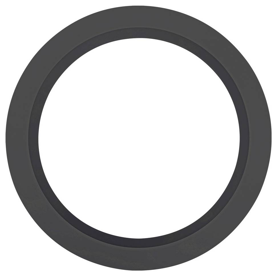 Dunkelgraues kreisförmiges Ring-Symbol mit hohlem Zentrum auf weißem Hintergrund.