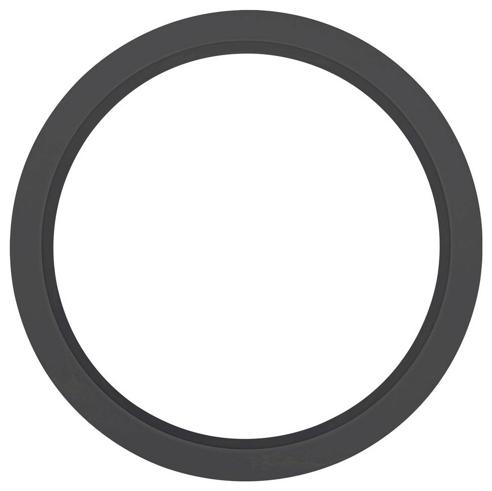 Dunkelgraues kreisförmiges Ringssymbol auf weißem Hintergrund, mit dicker äußerer Kante und hohlem Zentrum.