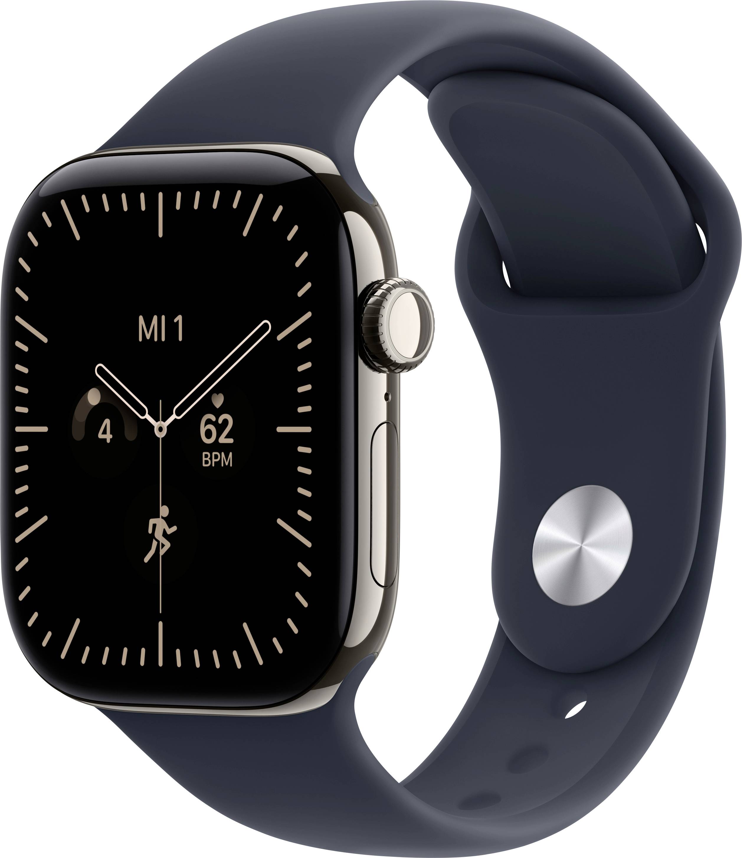 Apple Watch Series 12 GPS + Cellular 42mm Titangehäuse Sport Band Navy-Blau S/M