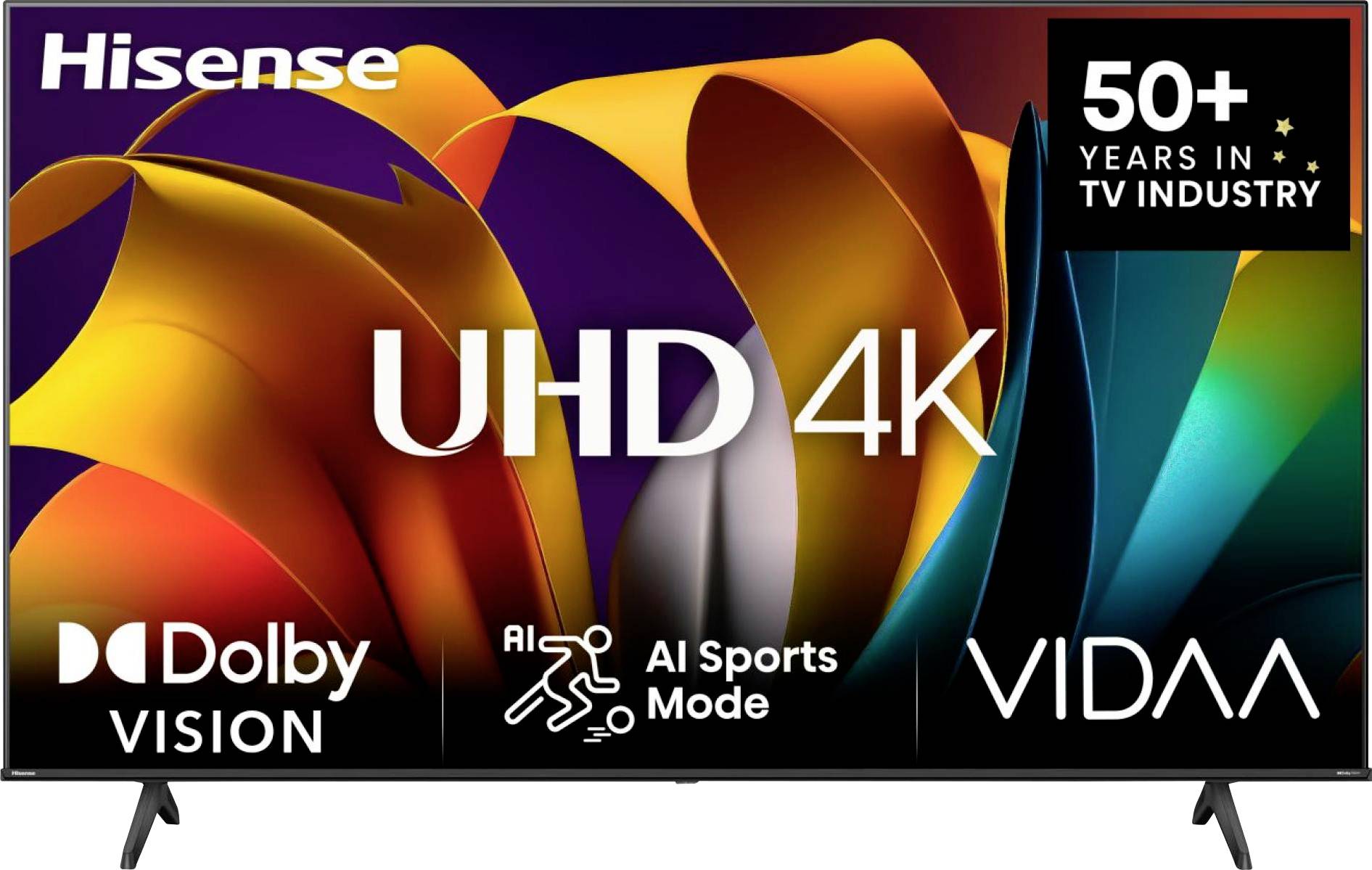 Hisense UHD 4K TV-Anzeige mit Dolby Vision, AI Sports Mode, VIDAA und dem Abzeichen 